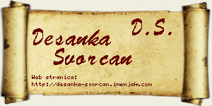 Desanka Svorcan vizit kartica